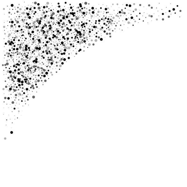 Плотные черные точки Верхний левый угол с плотными черными точками на белом фоне Векторная иллюстрация — стоковый вектор