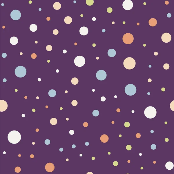 Pois colorés motif sans couture sur fond lumineux 11 Mindblowing polka coloré classique — Image vectorielle