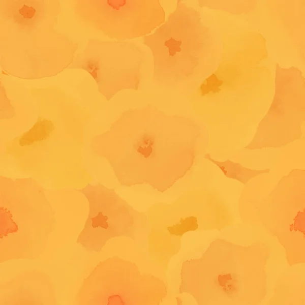 Delicado patrón floral Acuarela sedosa amarilla patrón sin costuras Maravillosa acuarela abstracta —  Fotos de Stock