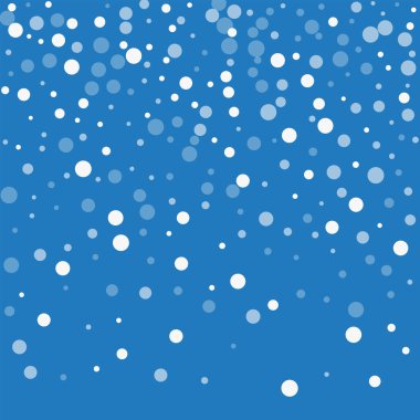 Vektör çizim mavi zemin üzerine beyaz noktalar düşme ile üst degrade beyaz noktalar düşen