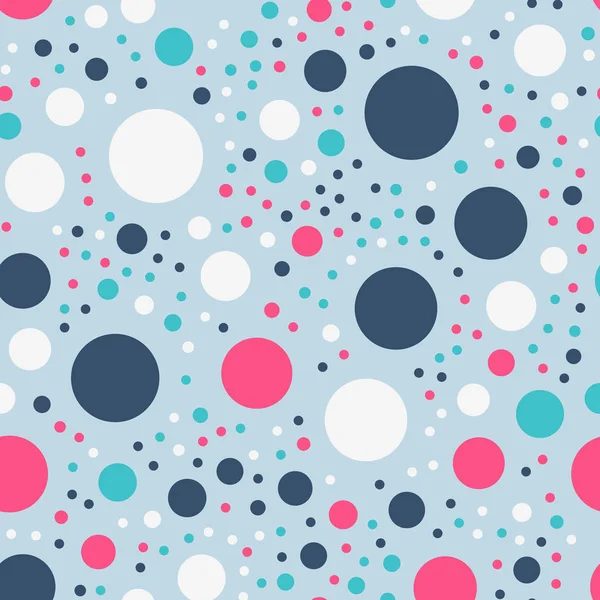Színes pöttyös varrat nélküli mintát a 19 világos háttér csodálatos klasszikus színes pöttyös — Stock Vector