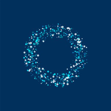 Düşen kar Smal şaşırtıcı simit ile şaşırtıcı yağan kar derin mavi arka plan unutulmaz vektör