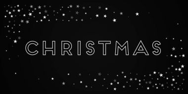 Noel tebrik kartı rastgele sabit yıldızlar arka plan rastgele sabit yıldız siyah