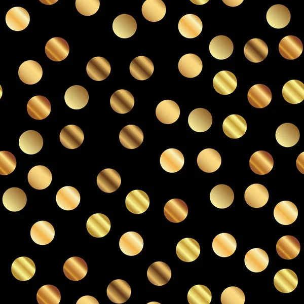 Золотые точки бесшовный узор на черном фоне Удивительный градиент золотые точки бесконечные случайные — стоковый вектор