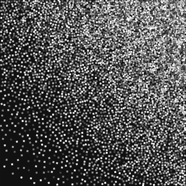 Silber glitter random gradient scatter mit silber glitter auf schwarzem hintergrund anmutiger vektor — Stockvektor