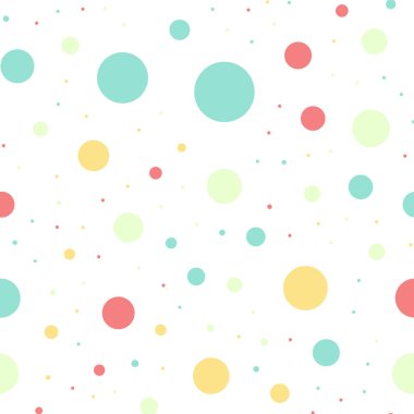 Renkli lekeli Dikişsiz desen beyaz 16 üzerinde arka plan hassas klasik renkli lekeli