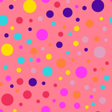 Memphis stili puantiyeli Dikişsiz desen mercan üzerinde arka plan modern memphis lekeli çarpıcı