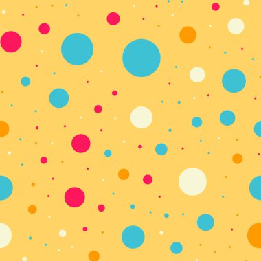 Renkli lekeli seamless modeli parlak 18 arka plan büyüleyici klasik renkli polka