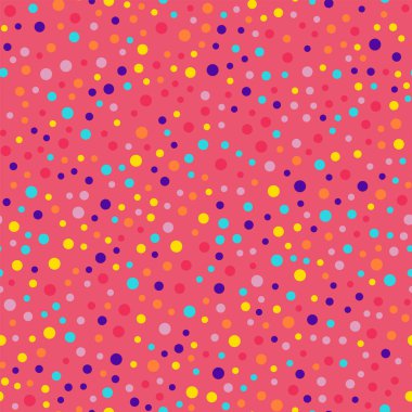 Memphis stili puantiyeli seamless modeli pembe arka plan harika modern memphis polka noktaları üzerinde