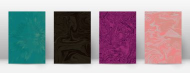 Kapak Modern tasarım şablonu gerçek suminagashi mermer minimalist hipster el ilanı soyut