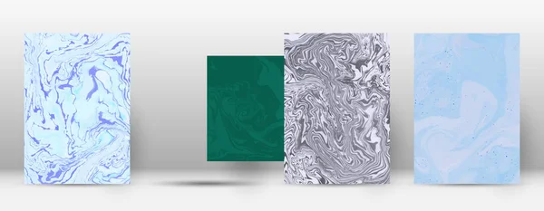 Capa abstrata Modelo de design moderno Suminagashi real mármore Folheto hipster minimalista —  Vetores de Stock