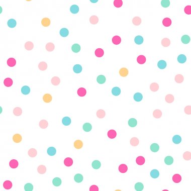 Beyaz 3 renkli lekeli Dikişsiz desen arka plan Sightly klasik renkli lekeli