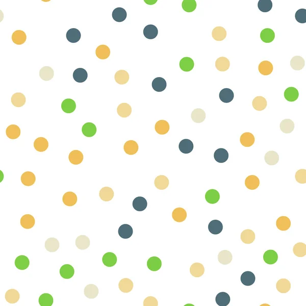Färgglada prickar sömlösa mönster på svart 13 bakgrunden fascinerande klassiska färgglada prickar — Stock vektor