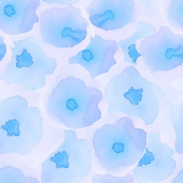 Zarte florale Muster Indigo seidig Aquarell nahtlose Muster neugierig Aquarell abstrakt — Stockfoto