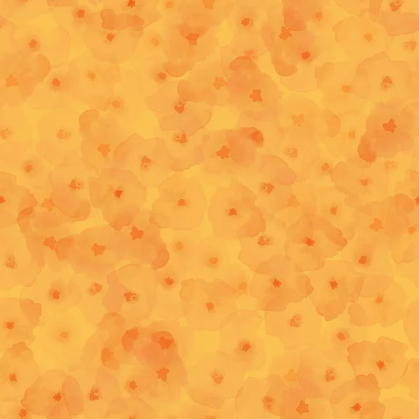 Delicato motivo floreale Arancione acquerello setoso modello senza soluzione di continuità Sorprendente acquerello astratto — Foto Stock