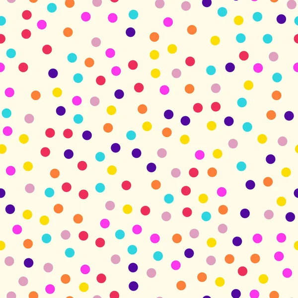 Pois de style Memphis motif sans couture sur fond de lait Sorcellerie pois memphis modernes — Image vectorielle