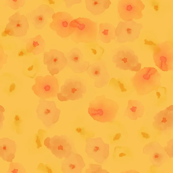 Padrão floral delicado Padrão sem costura de aquarela sedosa amarela Aquarela criativa abstrato — Fotografia de Stock