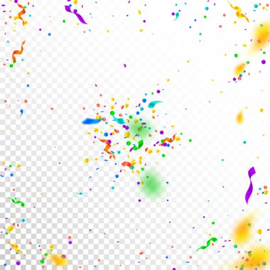 Flama ve konfeti. Renkli tinsel ve folyo r