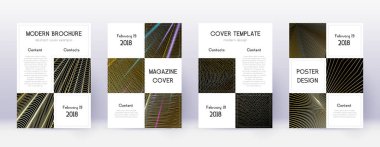 İş broşürü tasarım şablonu seti. Altın soygunu