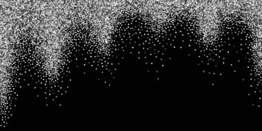 Yuvarlak gümüş parıltılı, ışıltılı konfeti. Kare