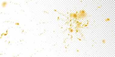 Flama ve konfeti. Altın gelin teli ve folyo ribbo