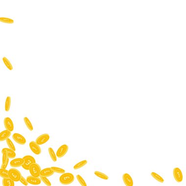 İngiliz sikkeleri düşüyor. Dağıtılmış küçük GBP c