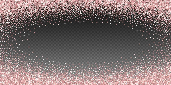 Confettis étincelants luxe or rose paillettes. Scatt — Image vectorielle