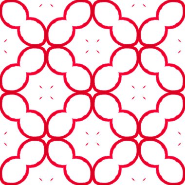 Kırmızı daireler sorunsuz desen. Elle çizilmiş watercolo