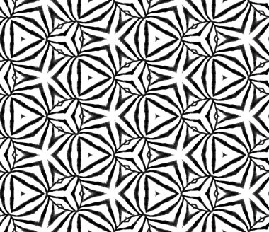 Siyah ve beyaz handdrawn sorunsuz desen. El d