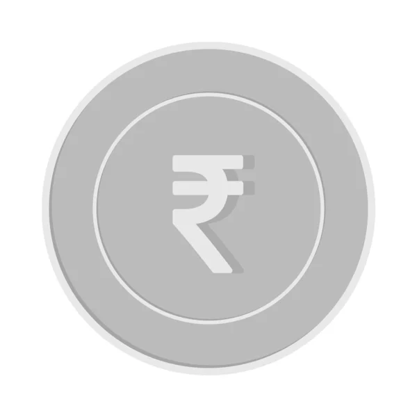 Indian rupee coin isolated on white background. IN — Stock Vector