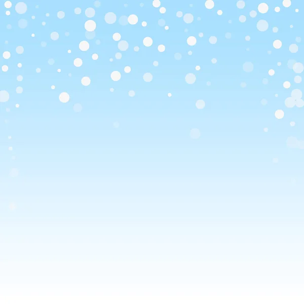 Witte stippen Kerst achtergrond. Subtiel vliegend sno — Stockvector