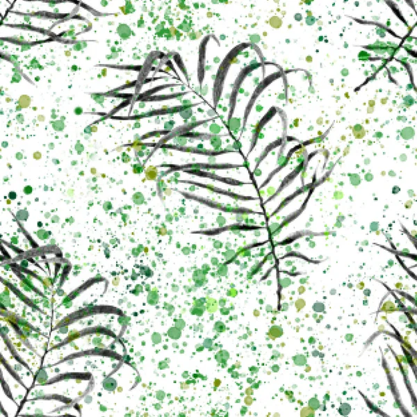 Tropical seamless pattern. Watercolor flapping pal