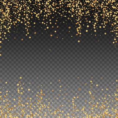 Altın konfeti konfeti konfetisi. Dağınık