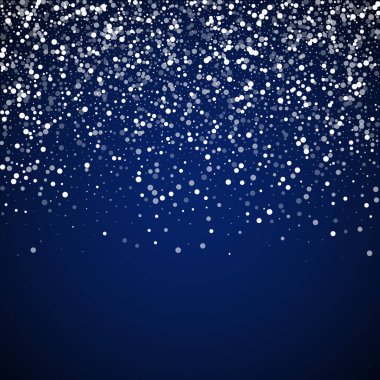 Yılbaşı arka planında rastgele beyaz noktalar. İnce sinek.