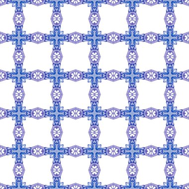 Kırmızı mavi geometrik Dikişsiz desen. El çizilmiş WA