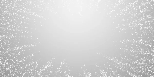 Willekeurige witte stippen kerst achtergrond. Subtiele vlieg — Stockvector