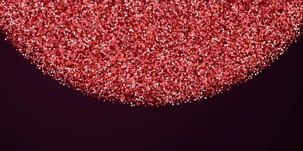 Confettis étincelants luxe or rouge paillettes. Scatte — Image vectorielle
