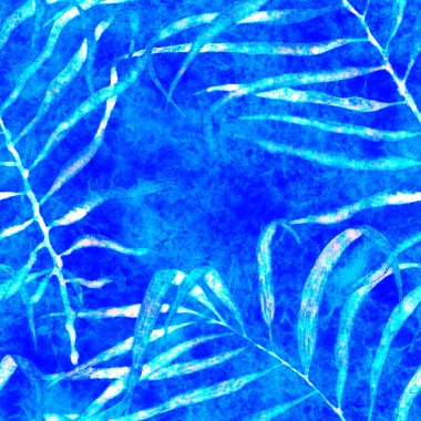 Tropikal seamless modeli. Palmiye sallanan suluboya