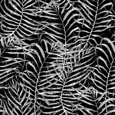 Tropikal seamless modeli. Sulu boya karışık palm