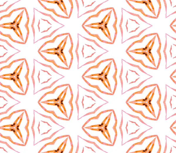 Orangefarbenes handgezeichnetes nahtloses Muster. Handgezeichnetes Wat — Stockfoto
