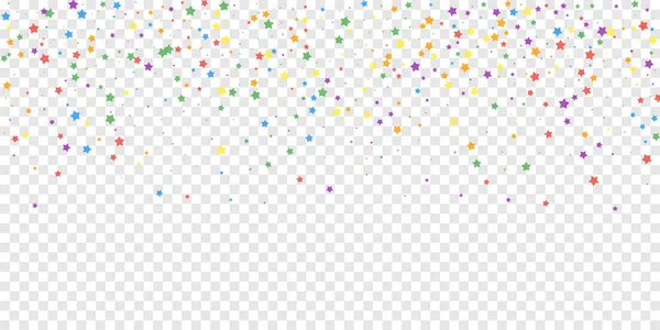 Des confettis festifs. Des stars de la fête. Étoiles joyeuses — Image vectorielle