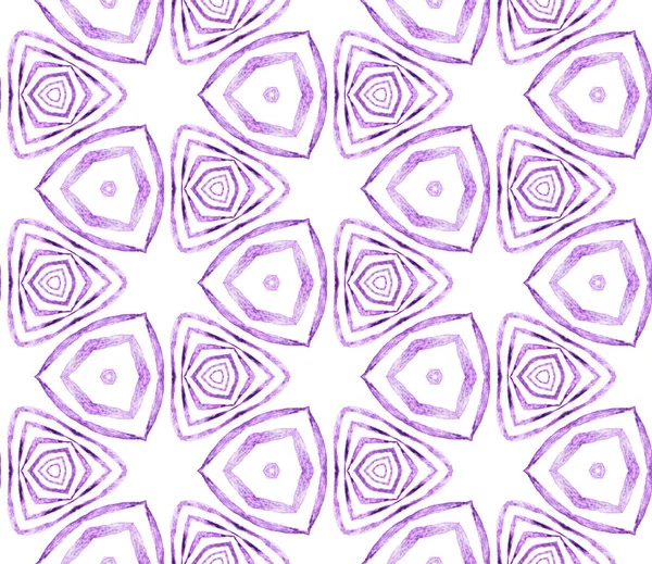 紫色の熱帯シームレスパターン。手描き水 — ストック写真