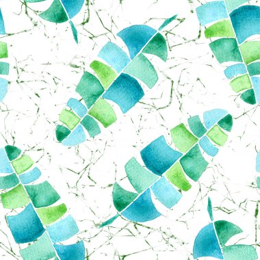 Tropikal seamless modeli. Suluboya karikatür palm