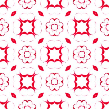 Kırmızı daireler sorunsuz desen. Elle çizilmiş watercolo