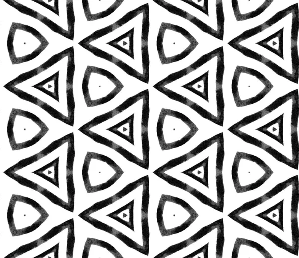 Schwarz-weißes Kaleidoskop nahtloser Muster. han — Stockfoto