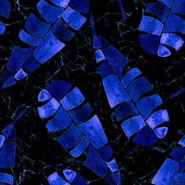 Tropikal seamless modeli. Suluboya saf palm l