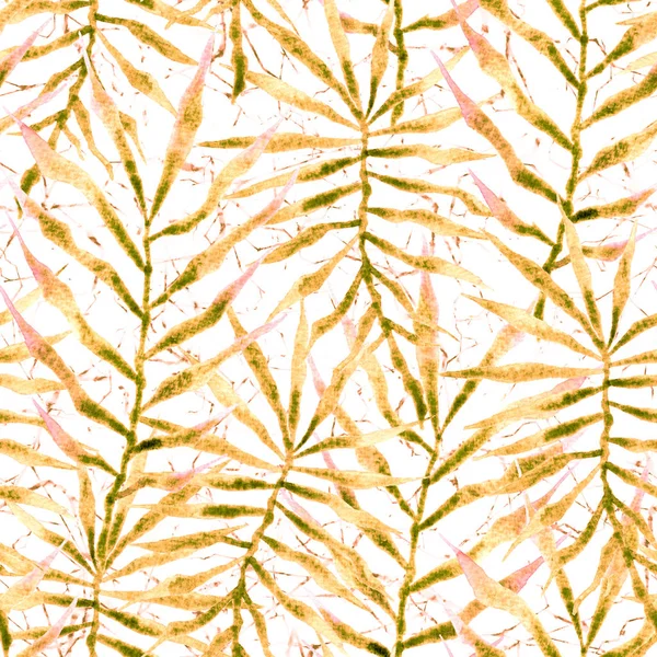 Tropical seamless pattern. Watercolor thorny palm 