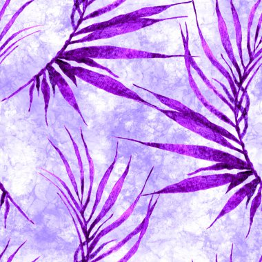 Tropikal seamless modeli. Suluboya eğri palm 