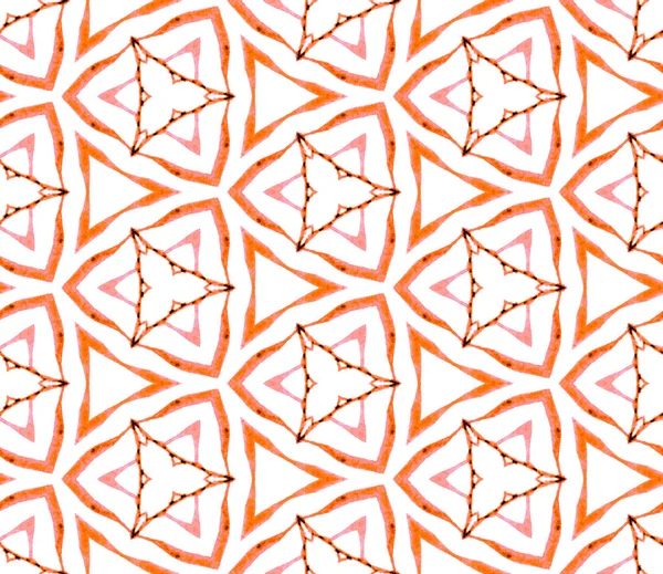 Pomarańczowe lato bez szwu wzór. Ręcznie rysowane waterco — Zdjęcie stockowe