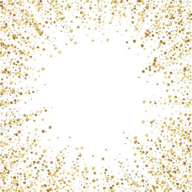 Altın konfeti konfeti konfetisi. Dağınık